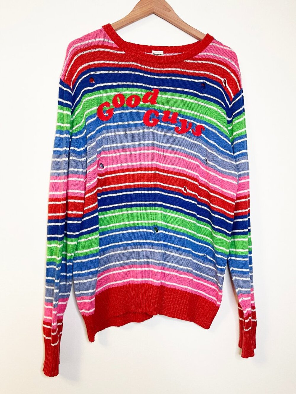 Chucky Good Guys Sweater Costume Spirit Halloween XXL 2X Horror Movie